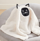 Nip New Pottery Barn Scaredy Cat Pillow New Cute Cat Ghost           Halloween