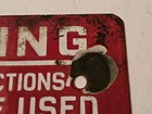 Railroad Oxweld Warning Enameled Sign