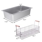Zokop 22l Electric Deep Fryer Dual Tank Stainless Steel Basket Commercial Home