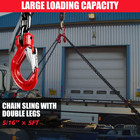 5ft X 5 16  Chain Sling Lifts 6600lbs With Double Leg Self-locking Hook G80 Allo