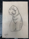 Vincent Van Gogh Drawing On Paper  handmade  Signed And Stamped Mixed Media 