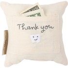 Primitives By Kathy Tooth Fairy Pillow  5x5-inch Cotton Linen Keepsake With Back