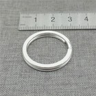 925 Sterling Silver Large Split Key Ring For Jewelry Findings 20mm 25mm 30mm