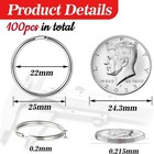 100pcs Key Rings Bulk Split Key Rings Keychain Rings And Crafts 1 Inch  25mm 