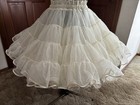 Square Dance Malco Modes Creme 3 Tiered Tulle crinoline Petticoat Size S