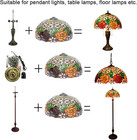 Tiffany Style Lampshade Replacement 16-inch Rose Stained Glass Lamp Shade Onl   