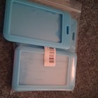 5 Pcs Sliding Id Badge Holder Hard Plastic Card Case Holders With Clear Window