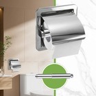 Stainless Steel Toilet Paper Holder Spring Loaded Roller Replacement For Toilet