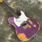 Vintage Custom Shop Electric Guitar Heavy Relic Maple Neck Aged Metallic Purple