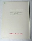 Ss Statendam Holland Am Lines Dinner Menu 1963  winter  Bronze Statuette  11792
