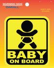 Baby On Board Safety Sign Sticker Baby In Car Decal Waterproof Uv-resistant Ws2