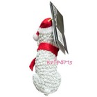 White Poodle Dog Figurine Christmas Tree Ornament With Santa Hat Scarf 4    New