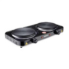 2-burner 6 1 In  Black Electric Hot Plate Stove 2000w  2x1000w 