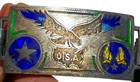 Ww2 Wwii China Burma India Sterling Silver Enameled Trench Art Bracelet Rare
