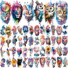 77 Sheets Temporary Arm Body Fake Tattoo Sticker Waterproof For Men Women Adults