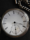 Antique Sterling Silver Hunter Case Key Wind Pocket Watch Works