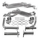 For 07-14 Chevy Gmc 4 8l 5 3l 6 0l Long Tube Stainless Steel Headers W  Y Pipe