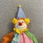 Russ Chuckles Clown Stripe Star Multi Color Stuffed Plush Cloth Doll Toy 19 