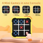 Electronic Tic Tac Toe Game  4-in-1 Digital Puzzle Games  Handheld Family Boa   