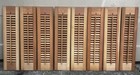 8  Panels 28  Tall X 7  Wide Wood Interior Louver Plantation Window Shutters Vtg