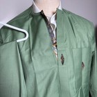 Mens Traditional African Dashiki Kaftan Shirt Pants Green Premium Large 42r 34w