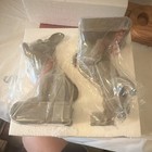 Gray Metal Rabbit bunny Animal Bookends  Set Of 2  2-piece Pack 