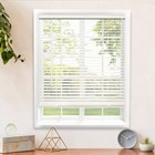 White Cordless 1 In  Vinyl Mini Blind - 70 In  W X 48 In  L Free Shipping New
