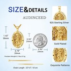 Saint Necklace For Men Women 925 Sterling Silver Patron Saint Medal Necklace    