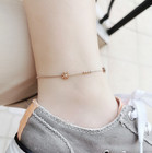 Gold Stainless Steel Daisy Beads Anklet Foot Ankle Chain Bracelet Gift Pe13