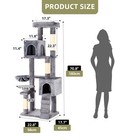 71  Cat Tree Tower Condo Tall Activity Center Kitty House 20 Lbs Cats Size Gray