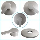 Brushed Nickel Bathroom Brass Shower Valve Mixer Faucet Tap Round Single Handle