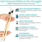 27   Dressing Stick For Elderly  With Zipper Pants Puller   Sock Remover Tool