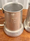 Two Vintage Mid Century Playboy Chrome Beer Mugs Cocktail Swizzle Sticks