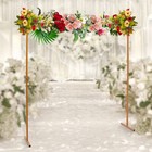 6 56 Ft Gold Wedding Arch Flower Backdrop Decoration Stand Birthday Party Supply
