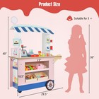 Kids Snacks   Sweets Food Cart Kids Toy Cart Play Set W  30 Pcs Accessories