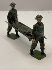 Vintage Toy Lead Britains Royal Army Medical Stretcher W  Wounded Soldier  1
