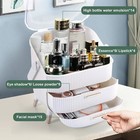 Cosmetic Storage Box With Lid Drawer Portable Makeup Organizer Desktop Case