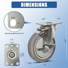 5  Stainless Steel Casters   heavy Duty Industrial Casters    Load Capacity 1400 Lbs