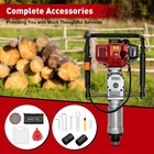 52cc 2 3hp Gas Powered T Post Driver Pile Push Fence Farm 2-stroke   2 Post Head
