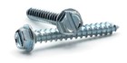  12 Sheet Metal Screws - Zinc Plated Steel Slotted Hex Washer Head - Select Size