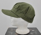 Vtg Men s 50s Nos Us Army Sateen Utility Cap Sz 7 1 4 1950s Cotton Hat