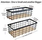 Metal Wire Basket For Kitchen Cabinet Pantry Bathroom Set Of 2