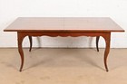 Baker Furniture Italian Provincial Inlaid Cherry Wood Harvest Farm Table