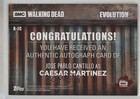 2017 Topps The Walking Dead Evolution Brown  99 Jose Pablo Cantillo As Auto 07ke