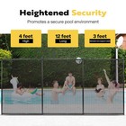 4x48ft Pool Fence Removable Child Safety Fence For Inground Pool Outdoor Mesh