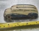 Vintage The Sun Rubber Co Bus Toy Car Made In Usa Blue White