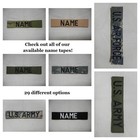 Custom Desert Name Tape  New  Embroidered With Brown Lettering  Sew On 