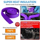 Exhaust Heat Wrap 1  X 16 Feet Motorcycle Exhaust 1 Inch X 16 Feet Purple
