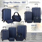 Travelers Club Chicago Hardside Expandable Spinner Luggages 5 Piece Set - Navy