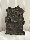 Antique Hand-carved Printing Wood Block Stamp Dark Brown Collectible Vintage Vtg